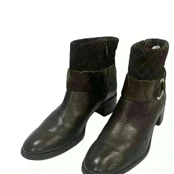 Brighton Johnny Women’s  Brown Woven Leather Booties Size 10 M - Picture 2 of 12